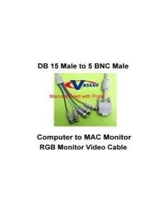 RGB Monitor Video Cable for Computer to Monitor (DB 15 Male to 5 BNC Male) 2 M