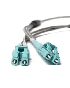 FiberCablesDirect - 10M OM4 LC LC Fiber Patch Cable | Armored 100Gb LSZH Duplex 50/125 LC to LC Multimode Jumper 10 Meter (32.8ft) | 10/40/100g qsfp+ 100gbase mm ofnr for Personal Computer