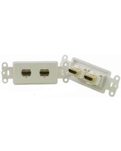 PowerBridge HDMI-2-WH Pass-Thru Decora Insert with Dual HDMI (Each, White)