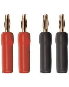 Acoustic Research AP307 Speaker Banana Ends, set screw type, 2 pr./pkg Red/Black (Discontinued by Manufacturer)