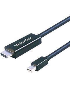 VisionTek Mini DisplayPort to HDMI 2.0 (M/M) Active Cable - 6 feet, Supports 4K @60Hz (901215)