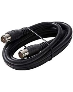 3' FT RG59 Coax Cable Quick Connect Puch On F-Type Black with Booted Ends Quick-Connect 75 Ohm F Connector Coaxial Molded Plug RG-59 Coaxial Jumper Cable TV Video Extension Audio Plug Hook Up