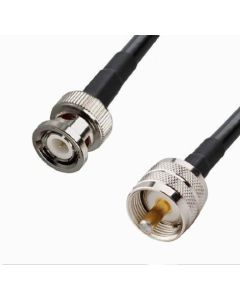 MPD Digital BNC to UHF Jumper Handheld Ham/CB Scanner/Radio Mobile to Base coaxial Antenna Extension and Adapter Cable BNC Male to UHF PL-259 Male RG-58 10 FT