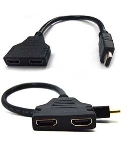1080P HDMI Male to Dual HDMI Female 1 to 2 Way Splitter Cable Adapter Converter for HDTV Branded Master Cables