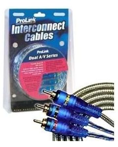 ProLink "Dual A/V Series" Stereo RCA Plus Composite Video Interconnect Cables - 6 Meter/20 Feet