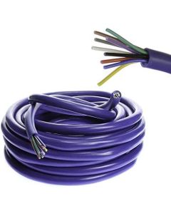 VOODOO 18 AWG Gauge 9 Conductor Speed Blue Wire Speaker Trailer Copper Stranded (25 FT)