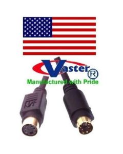 SuperEcable - 20859-25 Ft S Video Extension Cable, Mini Din 4 PIN Male S-Video Cable Cord for HDTV LCD Plasma DVD and DV (M - F)