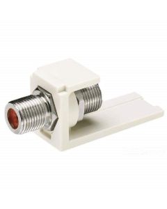 Panduit CMFWH 1-Port Jack Module with F-Coaxial Connector, White