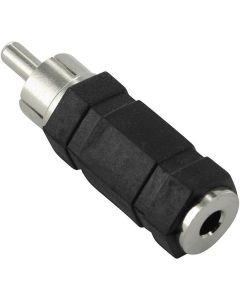 InstallerParts RCA Plug to 3.5mm (1/8") Mono Jack Adapter  Black  Well-Constructed