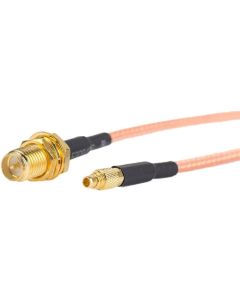 Eagles Straight MMCX Male to RP-SMA Female Connector Cable 8inch 20cm 0.7ft Antenna Extension Cable Bulkhead Pigtail RG316 Cable