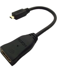 Accell Micro HDMI (HDMI-D Male) to HDMI (Female) Adapter - Resolutions up to 1920x1080 Full HD