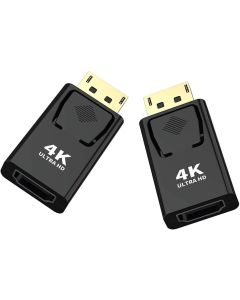 BERLAT Displayport to HDMI ConverterDP to HDMI Adapter [2-Pack],3840x2160p Male to Female Converter Compatible with Computer,Desktop,Labtop,PC,Monitor,HDTV - Gold Plated