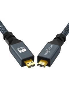 Twozoh Micro HDMI to Micro HDMI Cable, Micro HDMI Male to Micro HDMI Male Cable, Micro HDMI Type D Male to Male Cable Support 3D/4K 1080p 30CM/1Ft