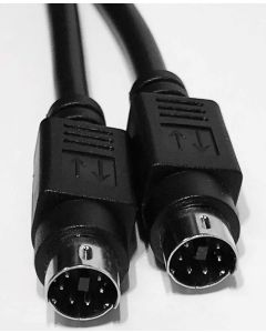 PS/2 Mini-Din 6 Pin Male Male Black Cable 6 ft Mouse and Keyboard