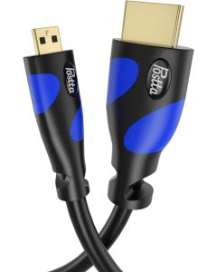 Postta Micro HDMI Cable 3 Feet Micro HDMI to HDMI Adapter Cable Support 4K,1080P,3D,Ethernet-Blue
