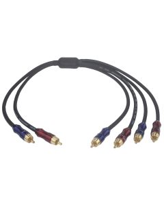 [Wv-rcato2/rcakite-05] RCA Stereo Plug Male to Dual RCA Stereo Plug Male 1 Input 2 Output Stereo Audio Splitter Cable/Gold Plated Plug / 4n OFC Pure Copper Wire - 1.5ft (50cm)