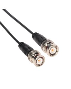 Amphenol CO-174BNCX200-004 Black RG174 Coaxial Cable, 50 Ohm, BNC Male to BNC Male, 4'