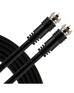 UltraPro RG6 Coaxial Cable 3ft. Black, F-Type Connectors, Double Shielded Coax, Input Output, Ideal for TV Antenna, Satellite, DVR VCR, Cable Box, Home Theater, 52162