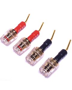 CNCESS CESS-162 Pin Banana Plug to 4mm Female Banana Jack/Speaker Wire, 4 Pack (Screw-Type to 4mm)