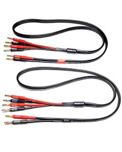 CESS-106-3f Bi-Wire Banana Plug Splitter Speaker Cable, 2 Banana Plugs to 4 Banana Plugs, 12 Gauge, 2-Channel (3 Feet)