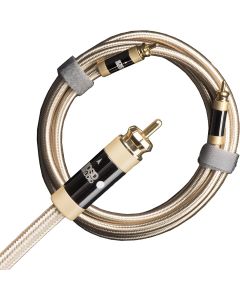 OSD Audio Aurum Unbalanced Subwoofer Cable  Ultra-High Performance, 100% Shield Low, RCA Male to RCA Male, Single, 49.2FT - AU-UBSUB-15M